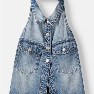 Bershka Denim Halterneck Vest